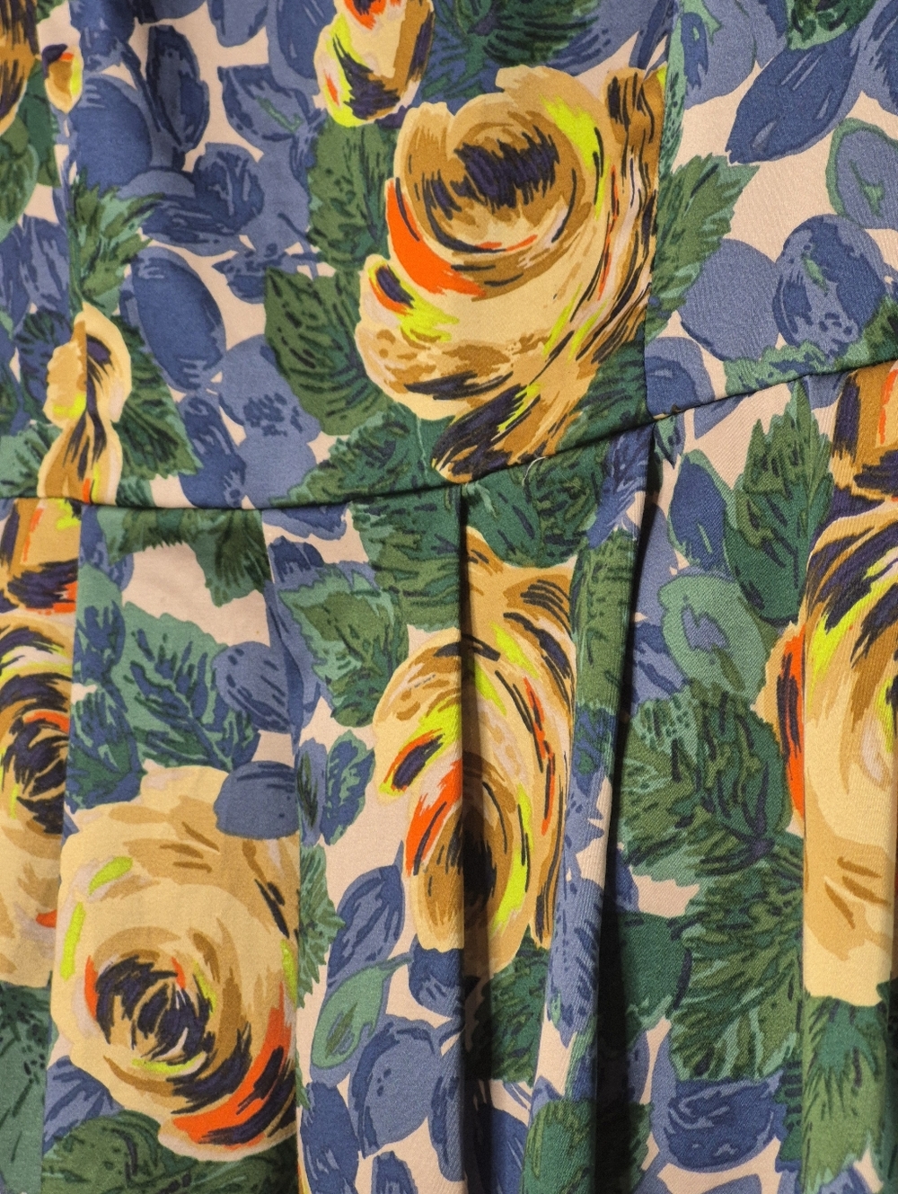 Cath Kidston London Floral Fit & Flare Dress Size 10 Cotton Pleated Garden Party - Picture 3 of 8